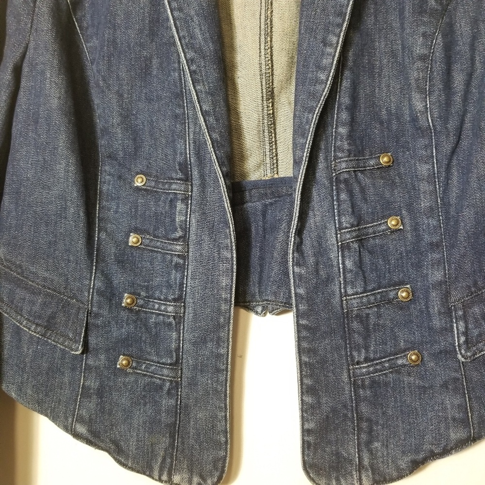 Apostrophe Denim Jacket Size Medium - image 4